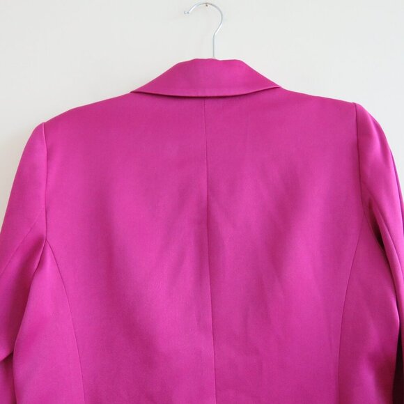 MARELLA Carrara Semi Fitted Satin Blazer in Fuchsia Purple - Size US 8 - Picture 10 of 13